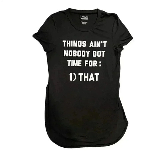 Freeze Black Tunic Graphic Tee - Picture 1 of 4